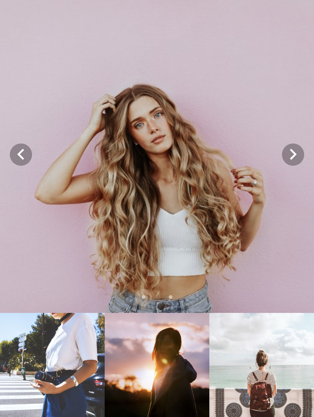 Блок карусели картинок для мультиссылки